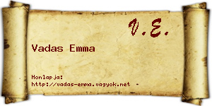 Vadas Emma névjegykártya